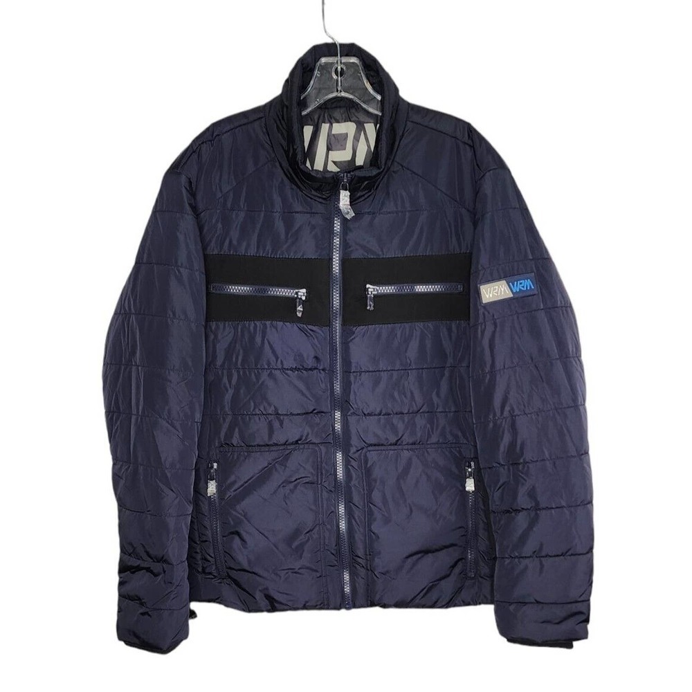 VRY WRM Snocross Biker Winter Ski Jacket Coat Navy Men's Large New
